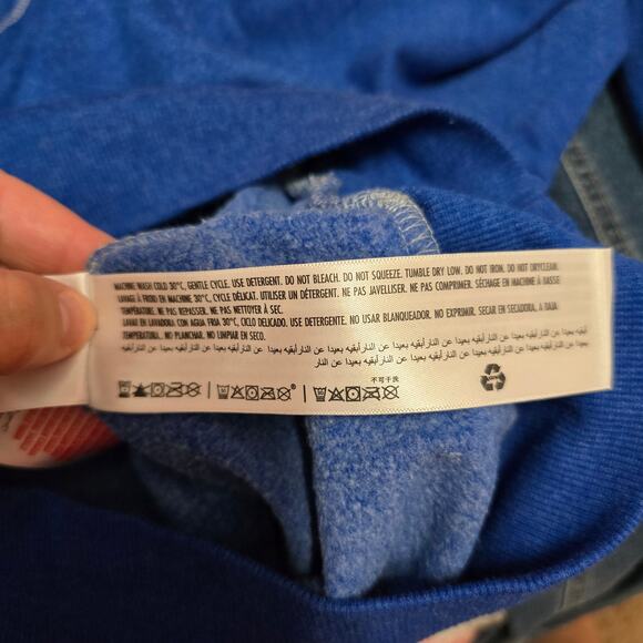 NEW Disney Parks Resort Blue Crewneck Wishes Come True Mickey Mouse Pullover - Picture 5 of 8